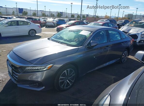1HGCV3F44MA008145 2021 HONDA ACCORD HYBRID Gray Панорамний вид салону 360°