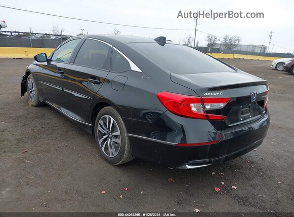 1HGCV3F44MA012096 2021 HONDA ACCORD HYBRID Black Հետևի ձախ