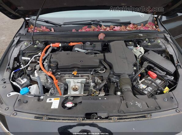 1HGCV3F44MA012096 2021 HONDA ACCORD HYBRID Black Հետևի տեսք