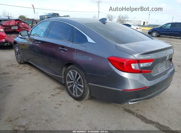 1HGCV3F46KA017376 2019 HONDA ACCORD HYBRID Gray Հետևի ձախ