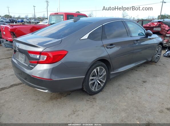 1HGCV3F46KA017376 2019 HONDA ACCORD HYBRID Gray Հետևի աջ
