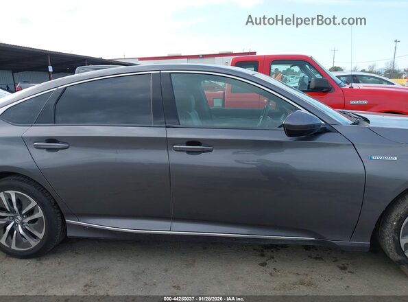 1HGCV3F46KA017376 2019 HONDA ACCORD HYBRID Gray Սալոնի 360 աստիճան տեսք
