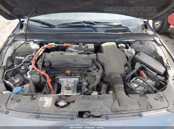 1HGCV3F46KA017376 2019 HONDA ACCORD HYBRID Gray Հետևի տեսք