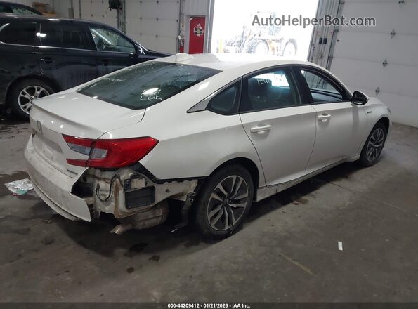 1HGCV3F47JA002030 2018 HONDA ACCORD HYBRID Белый Задняя правая четверть