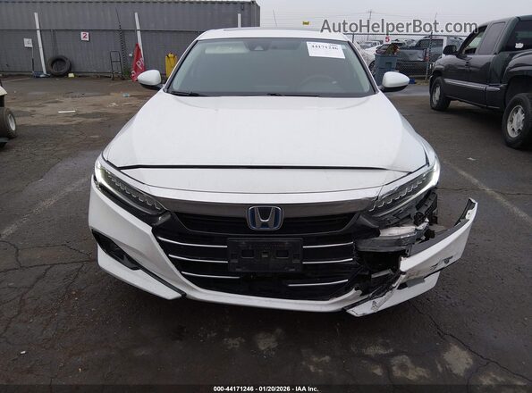 1HGCV3F49MA010537 2021 HONDA ACCORD HYBRID Белый Вид спереди