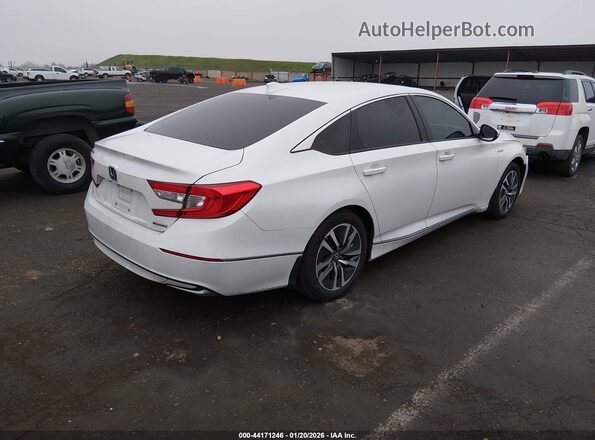 1HGCV3F49MA010537 2021 HONDA ACCORD HYBRID Белый Задняя правая четверть