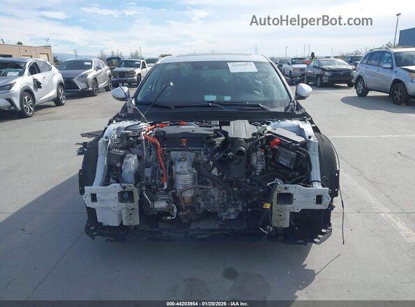 1HGCV3F50KA004034 2019 HONDA ACCORD HYBRID White Vista del cuadro de instrumentos
