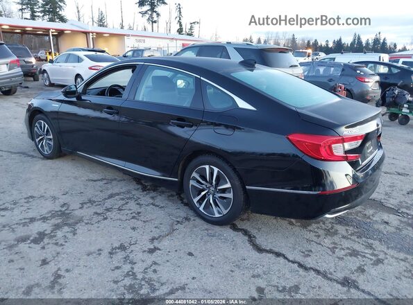 1HGCV3F52MA007150 2021 HONDA ACCORD HYBRID Черный Задняя левая четверть