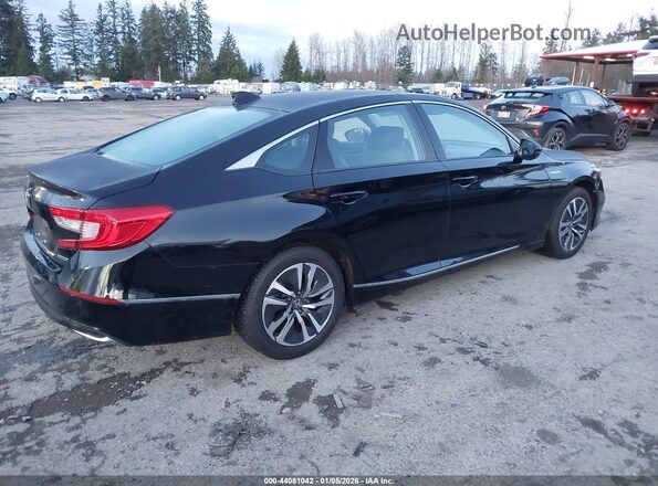 1HGCV3F52MA007150 2021 HONDA ACCORD HYBRID Черный Задняя правая четверть