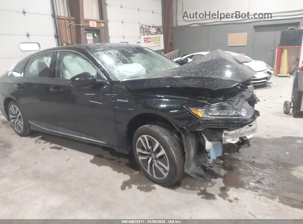 1HGCV3F53KA019868 2019 HONDA ACCORD HYBRID Black Delantero derecho