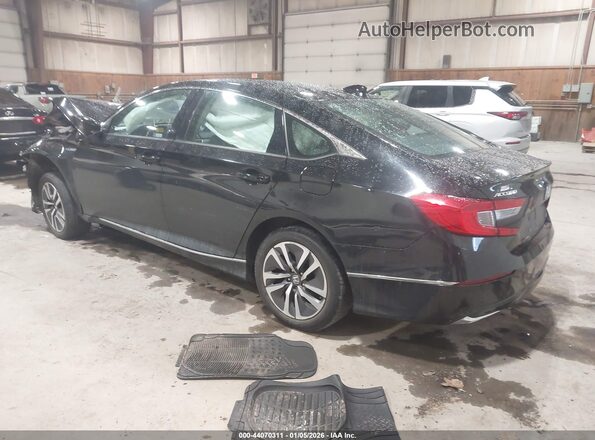 1HGCV3F53KA019868 2019 HONDA ACCORD HYBRID Black Trasero izquierdo