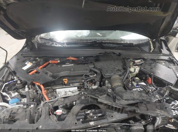 1HGCV3F53KA019868 2019 HONDA ACCORD HYBRID Black Vista trasera