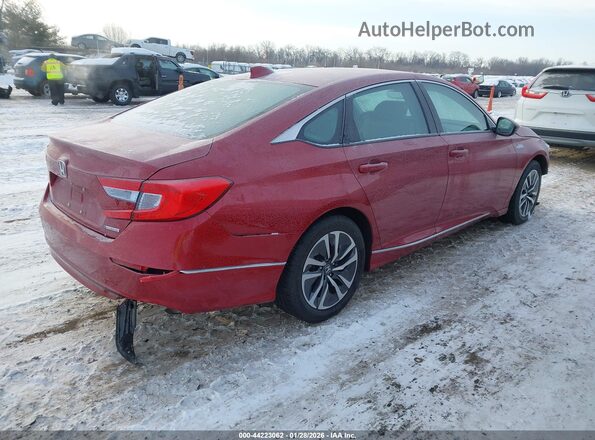 1HGCV3F55KA011836 2019 HONDA ACCORD HYBRID Maroon Rear right