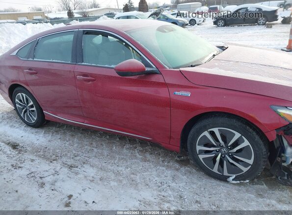 1HGCV3F55KA011836 2019 HONDA ACCORD HYBRID Maroon 360 interior view
