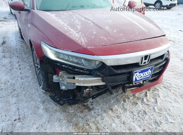 1HGCV3F55KA011836 2019 HONDA ACCORD HYBRID Maroon 