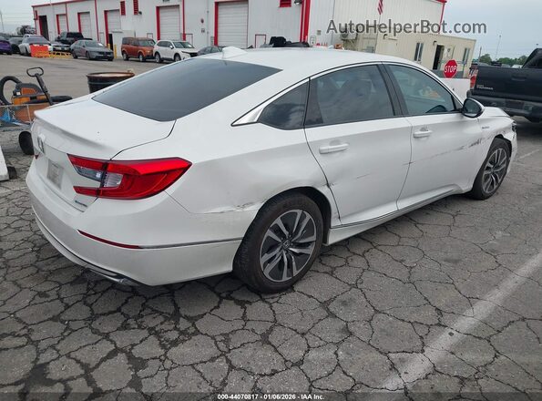 1HGCV3F55KA022058 2019 HONDA ACCORD HYBRID White Trasero derecho