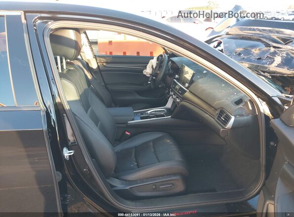 1HGCV3F56NA005385 2022 HONDA ACCORD HYBRID Черный Вид салона спереди