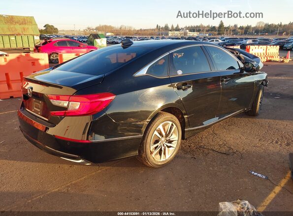 1HGCV3F56NA005385 2022 HONDA ACCORD HYBRID Черный Задняя правая четверть