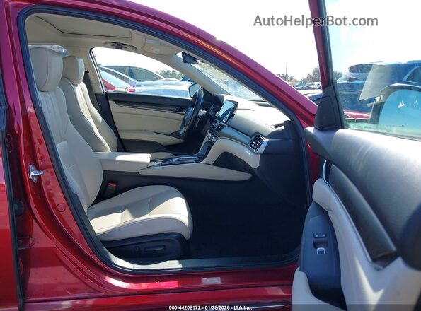 1HGCV3F57MA014126 2021 HONDA ACCORD HYBRID Red Widok wnętrza z przodu