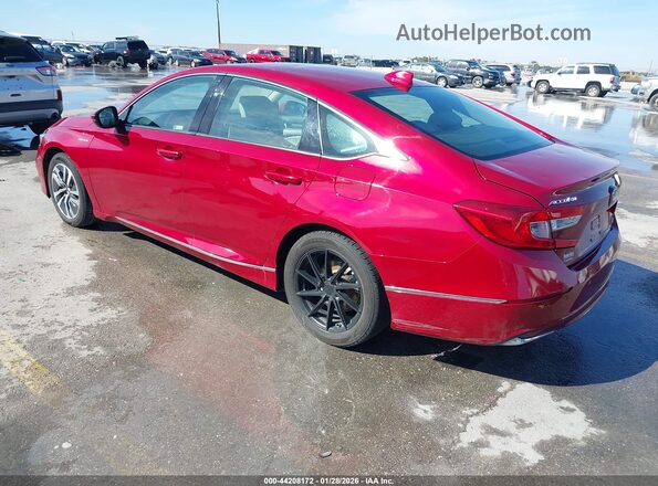 1HGCV3F57MA014126 2021 HONDA ACCORD HYBRID Red Tył lewy