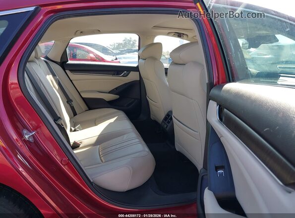 1HGCV3F57MA014126 2021 HONDA ACCORD HYBRID Red Widok naklejki z numerem VIN