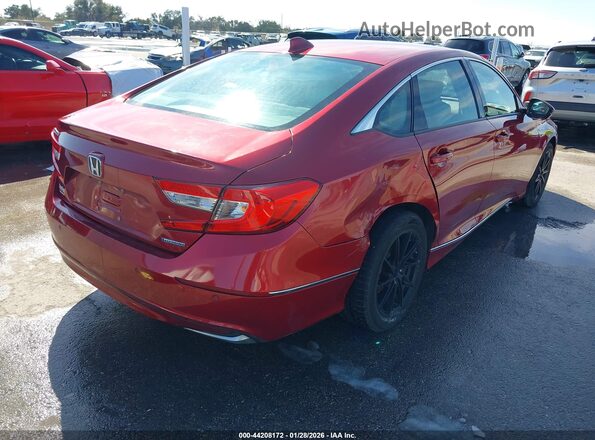 1HGCV3F57MA014126 2021 HONDA ACCORD HYBRID Red Tył prawy