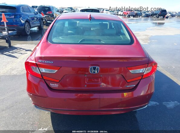 1HGCV3F57MA014126 2021 HONDA ACCORD HYBRID Red 