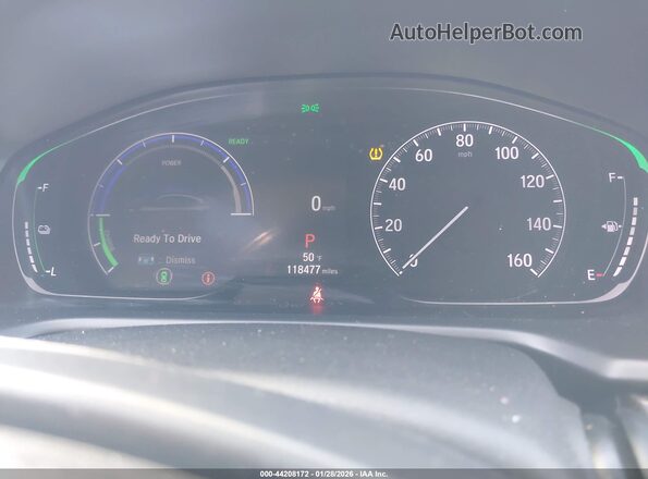 1HGCV3F57MA014126 2021 HONDA ACCORD HYBRID Red Widok tylnych siedzeń