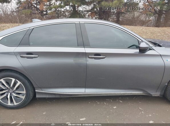 1HGCV3F58MA019481 2021 HONDA ACCORD HYBRID Серый Вид задней части салона