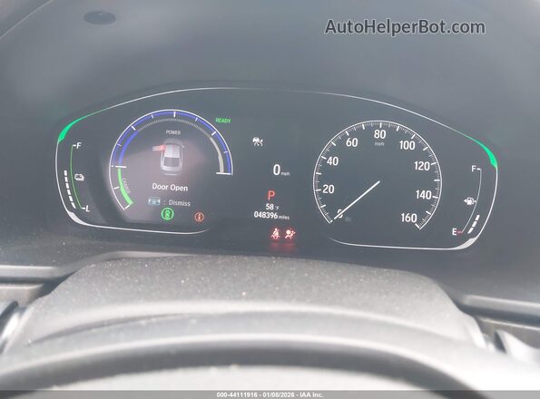 1HGCV3F58MA019481 2021 HONDA ACCORD HYBRID Серый Вид задних сидений