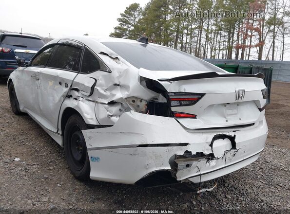 1HGCV3F91KA000934 2019 HONDA ACCORD HYBRID White Հետևի ձախ