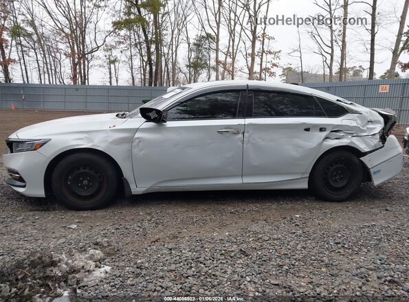 1HGCV3F91KA000934 2019 HONDA ACCORD HYBRID White Սալոնի 360 աստիճան տեսք