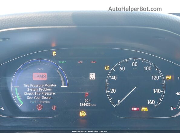 1HGCV3F94KA021731 2019 HONDA ACCORD HYBRID White Вид задніх сидінь