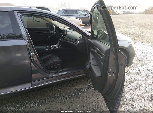 1HGCV3F95MA010255 2021 HONDA ACCORD HYBRID Gray წინა სალონის ხედი