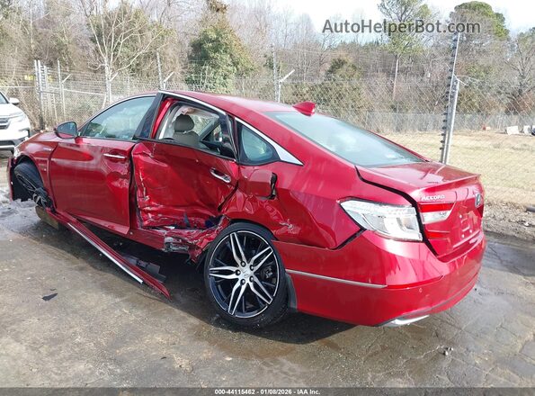 1HGCV3F98MA018432 2021 HONDA ACCORD HYBRID Red Tył lewy