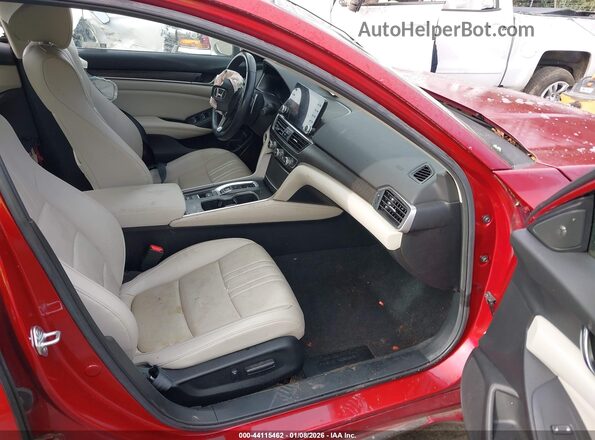 1HGCV3F98MA018432 2021 HONDA ACCORD HYBRID Red Widok wnętrza z przodu