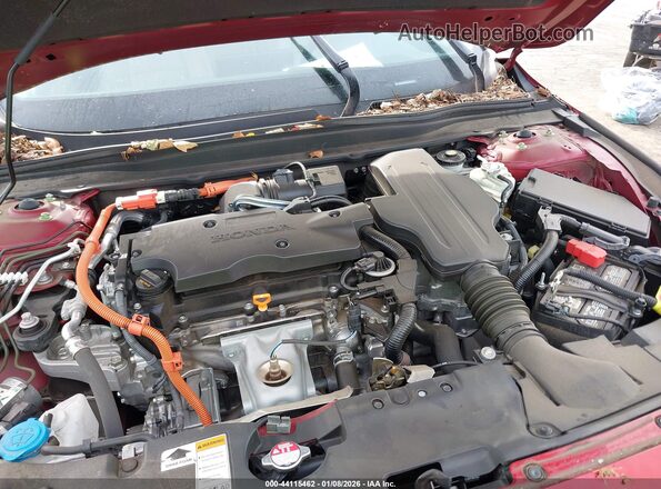 1HGCV3F98MA018432 2021 HONDA ACCORD HYBRID Red Widok z tyłu