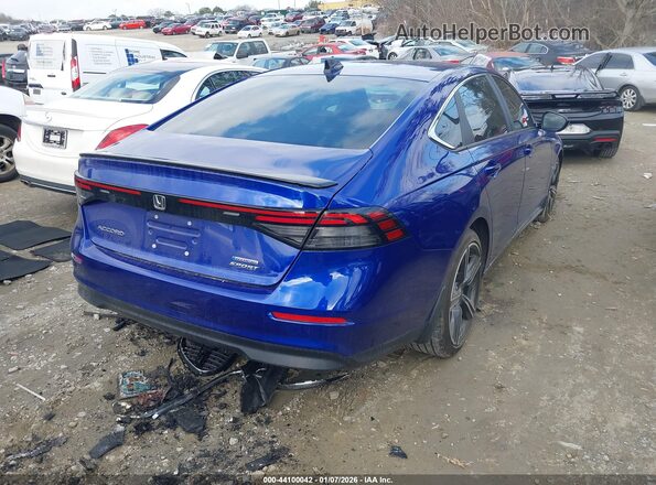 1HGCY2F52PA045256 2023 HONDA ACCORD HYBRID Синий Задняя правая четверть