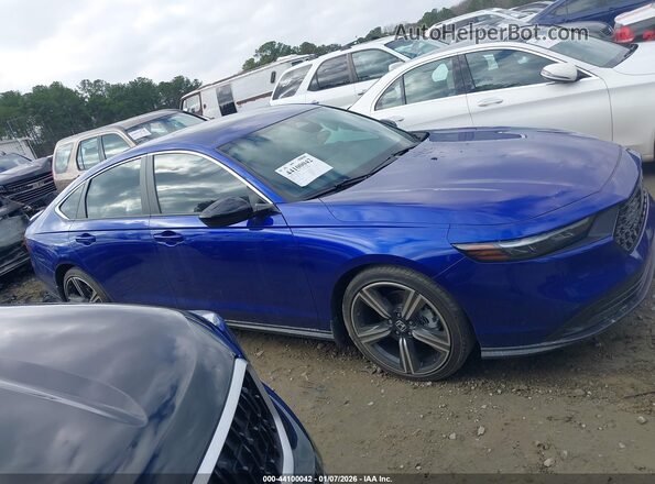 1HGCY2F52PA045256 2023 HONDA ACCORD HYBRID Синий Вид задней части салона