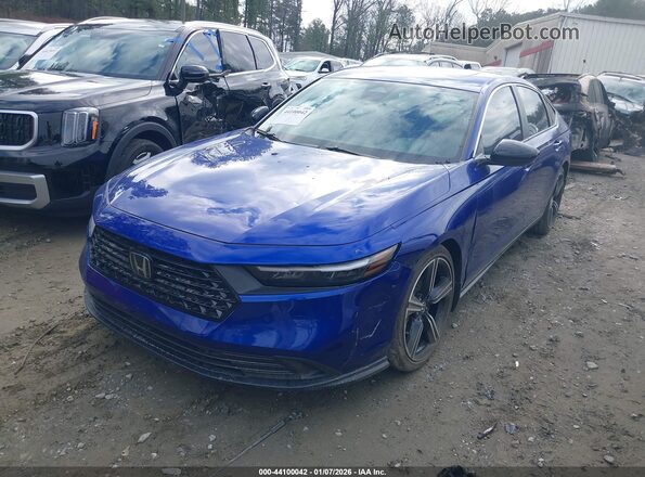 1HGCY2F52PA045256 2023 HONDA ACCORD HYBRID Синий Передняя левая четверть