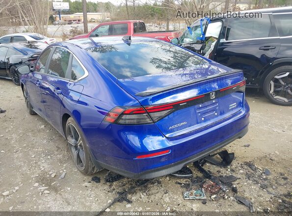 1HGCY2F52PA045256 2023 HONDA ACCORD HYBRID Синий Задняя левая четверть