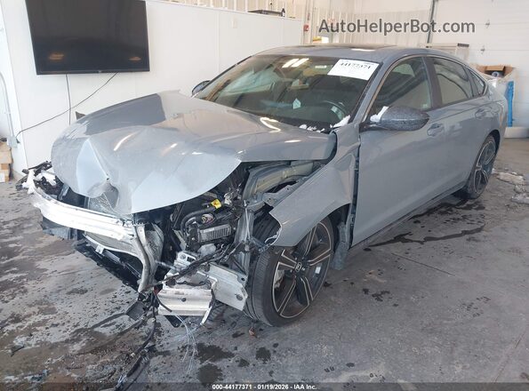 1HGCY2F54RA092324 2024 HONDA ACCORD HYBRID Gray Առջևի ձախ երեք քառորդ տեսարան