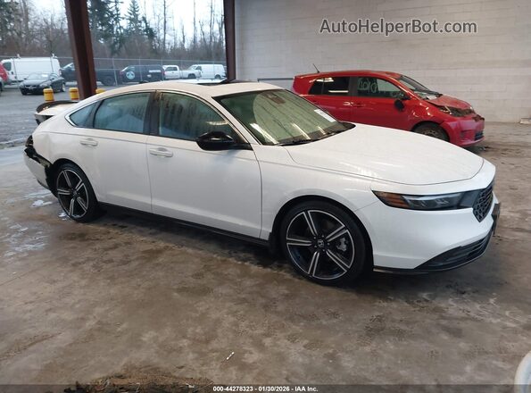 1HGCY2F56PA060780 2023 HONDA ACCORD HYBRID Белый Передняя правая четверть