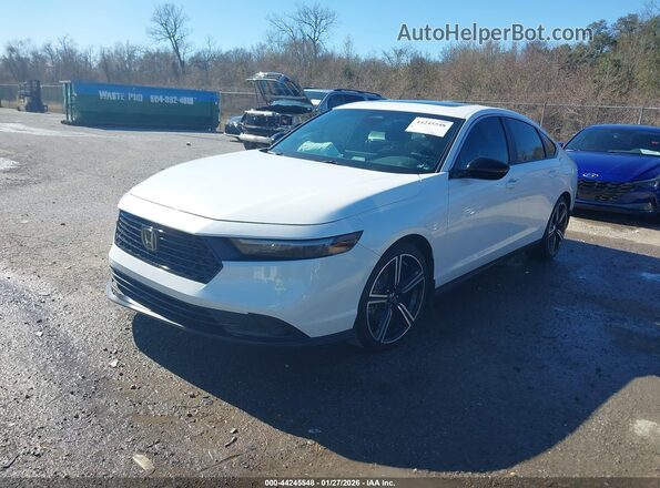 1HGCY2F57SA023293 2025 HONDA ACCORD HYBRID Белый Передняя левая четверть