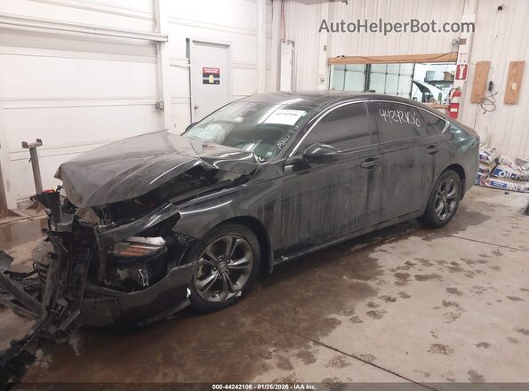 1HGCY2F65PA008176 2023 HONDA ACCORD HYBRID Черный Передняя левая четверть