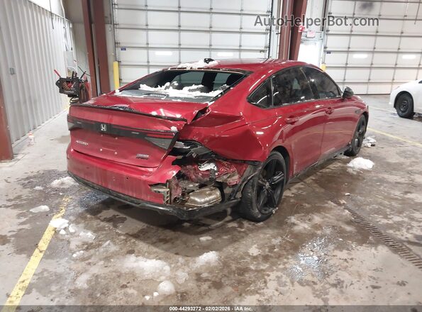 1HGCY2F71PA002075 2023 HONDA ACCORD HYBRID Красный Задняя правая четверть