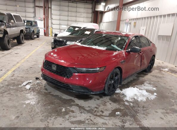 1HGCY2F71PA002075 2023 HONDA ACCORD HYBRID Красный Передняя левая четверть