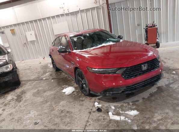 1HGCY2F71PA002075 2023 HONDA ACCORD HYBRID Красный Передняя правая четверть