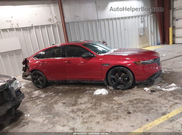 1HGCY2F71PA002075 2023 HONDA ACCORD HYBRID Красный Вид задней части салона