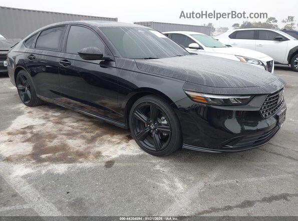 1HGCY2F72RA083901 2024 HONDA ACCORD HYBRID Черный Передняя правая четверть